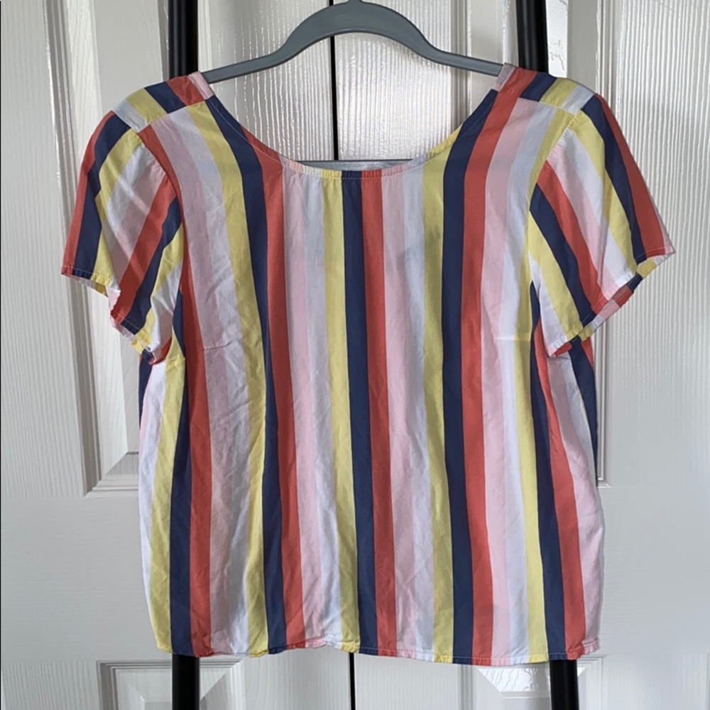 Abercrombie stripped colored shirt